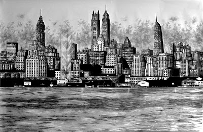 Griffion Bay, potlood op papier, 100 x 150 cm (2011), Rik Smits