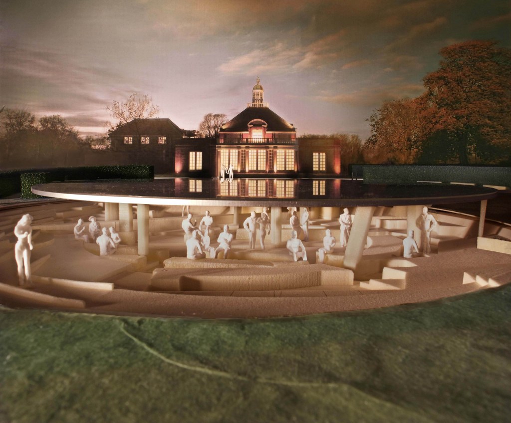 ontwerp Serpentine Gallery Pavilion, Dusk view