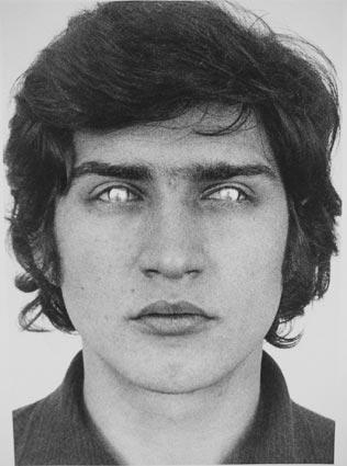 Guiseppe Penone. Rovesciare i propri occhi (To Turn Upside Down Your Own Eyes), 1970. Mirrored contact lenses
