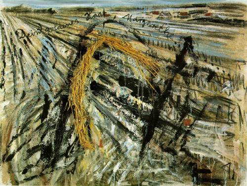 Dein Goldenes Haar, Margarethe, Anselm Kiefer,1981, olie en stro op doek, collectie Sanders