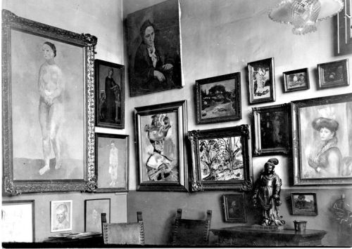 interieur Gertrude en Leo Stein, 1905, 27 Rue de Fleuris, Paris interieur Gertrude en Leo Stein, 1905, 27 Rue de Fleuris, Paris